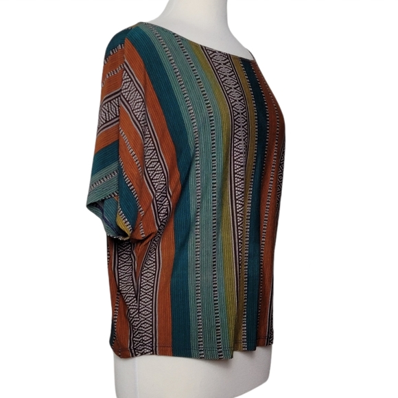 UNKNOWN BRAND Top Blouse Tribal Stripes - Picture 2 of 7
